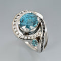 Blue Zircon ring 1