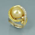 Golden South Sea Pearl ring