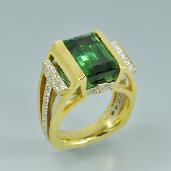Green Tourmaline ring 1